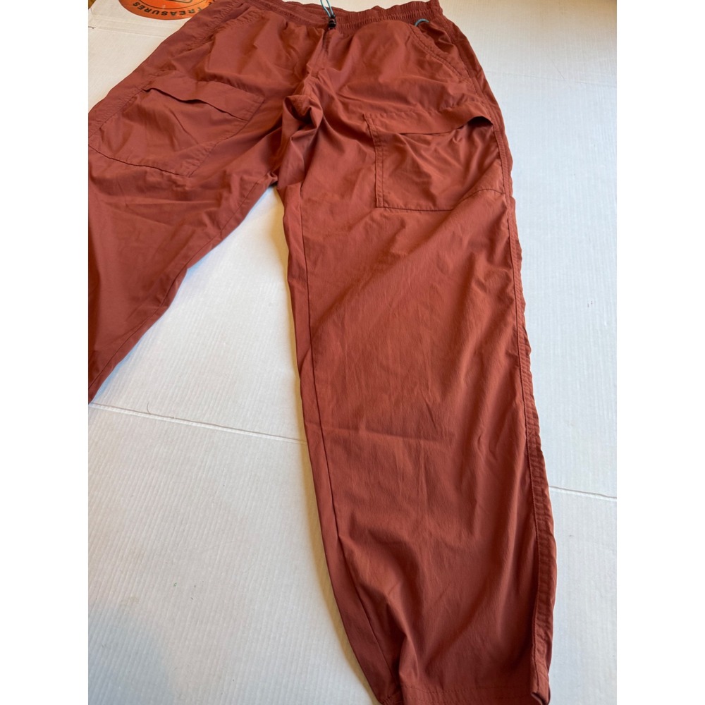 REI Co-op Trailmade Hiking Pants Womens Medium Rust Orange Cargo Elastic Waist